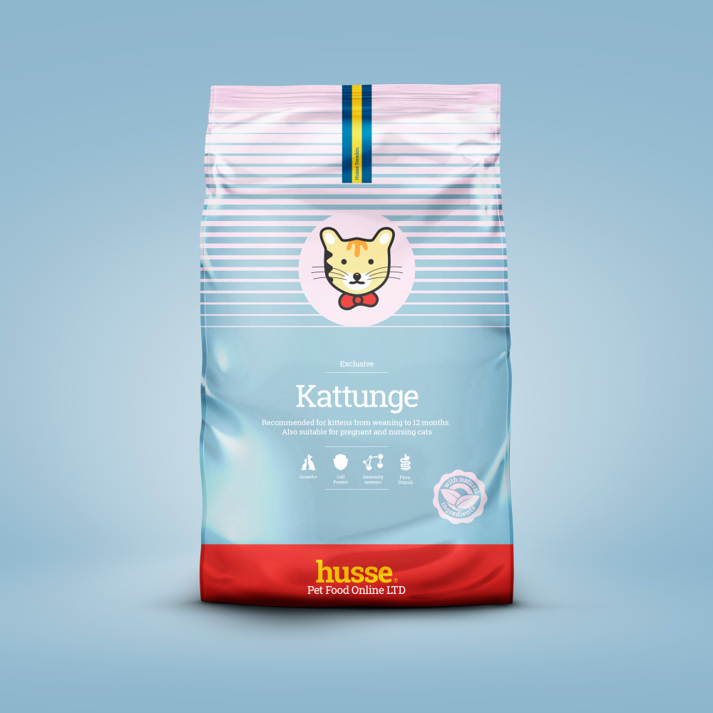 Natural Complete Kitten Delicious Dry Cat Food High Chicken Meat Content - Exclusive Kattunge 2kg
